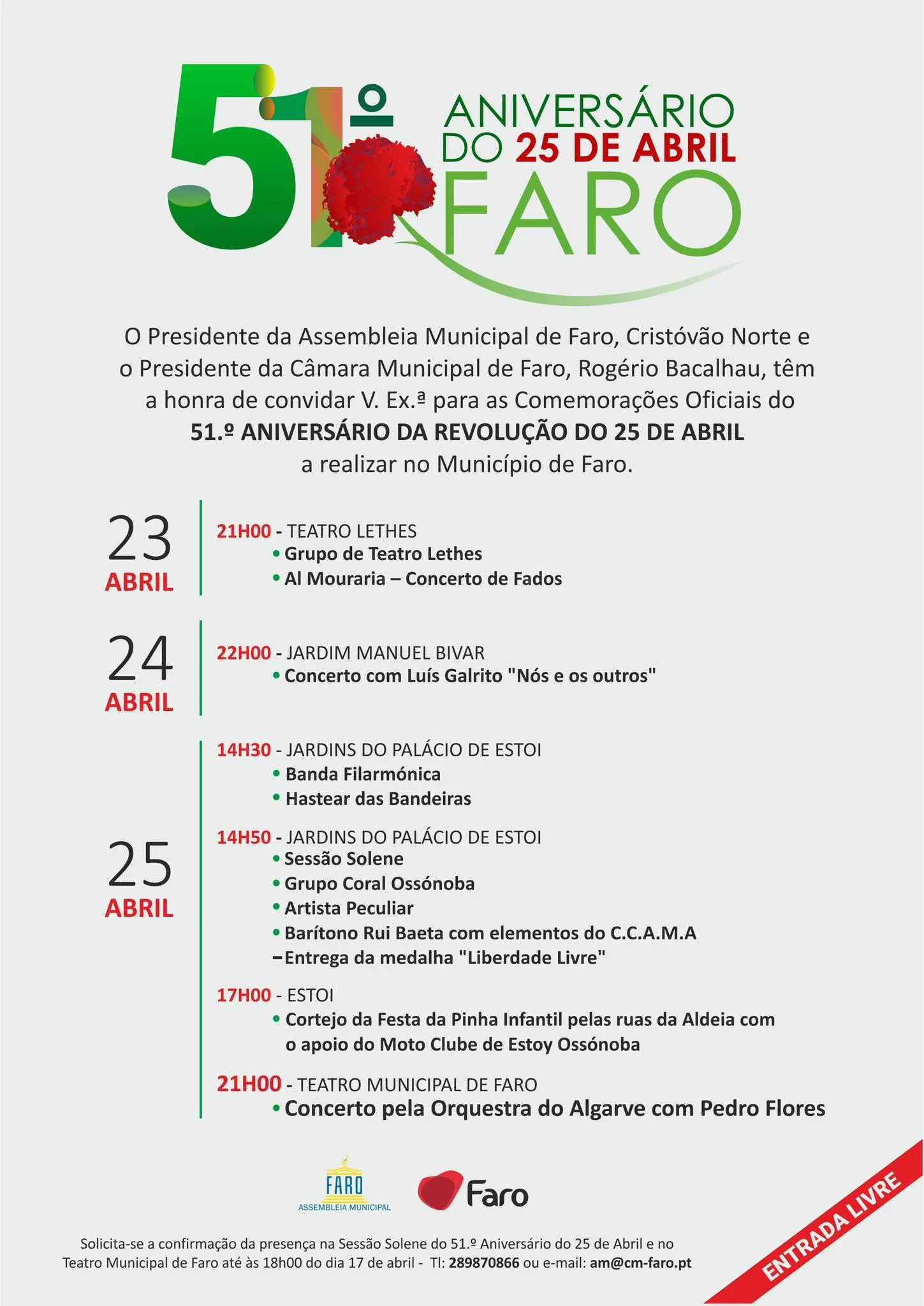 Comemorações 25 de Abril de Faro 2025