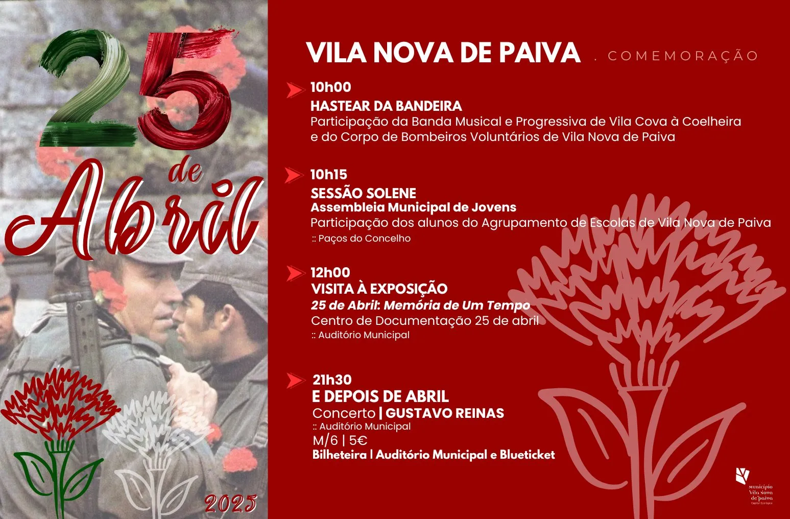 Comemorações 25 de Abril de Vila Nova de Paiva 2025