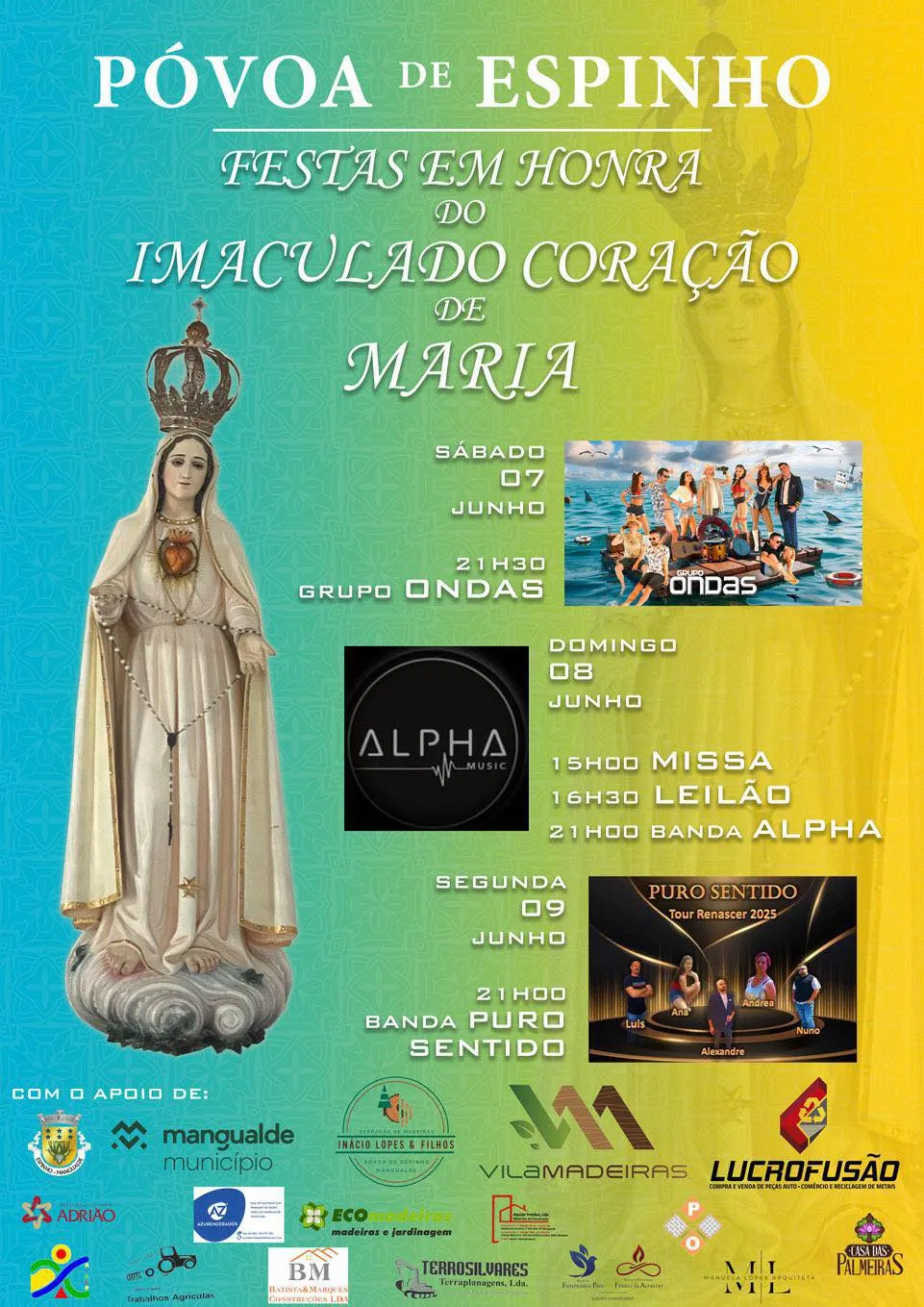 Festa do Imculado Coração de Maria 2025 em Póvoa de Espinho