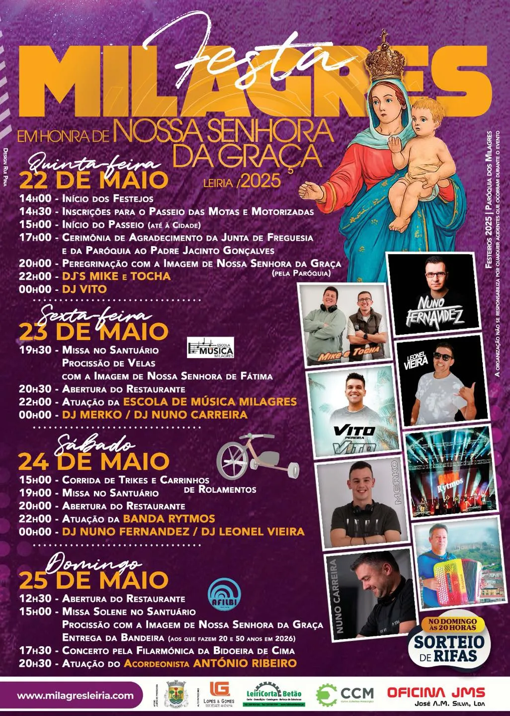 Festas da Senhora da Graça 2025 em Milagres