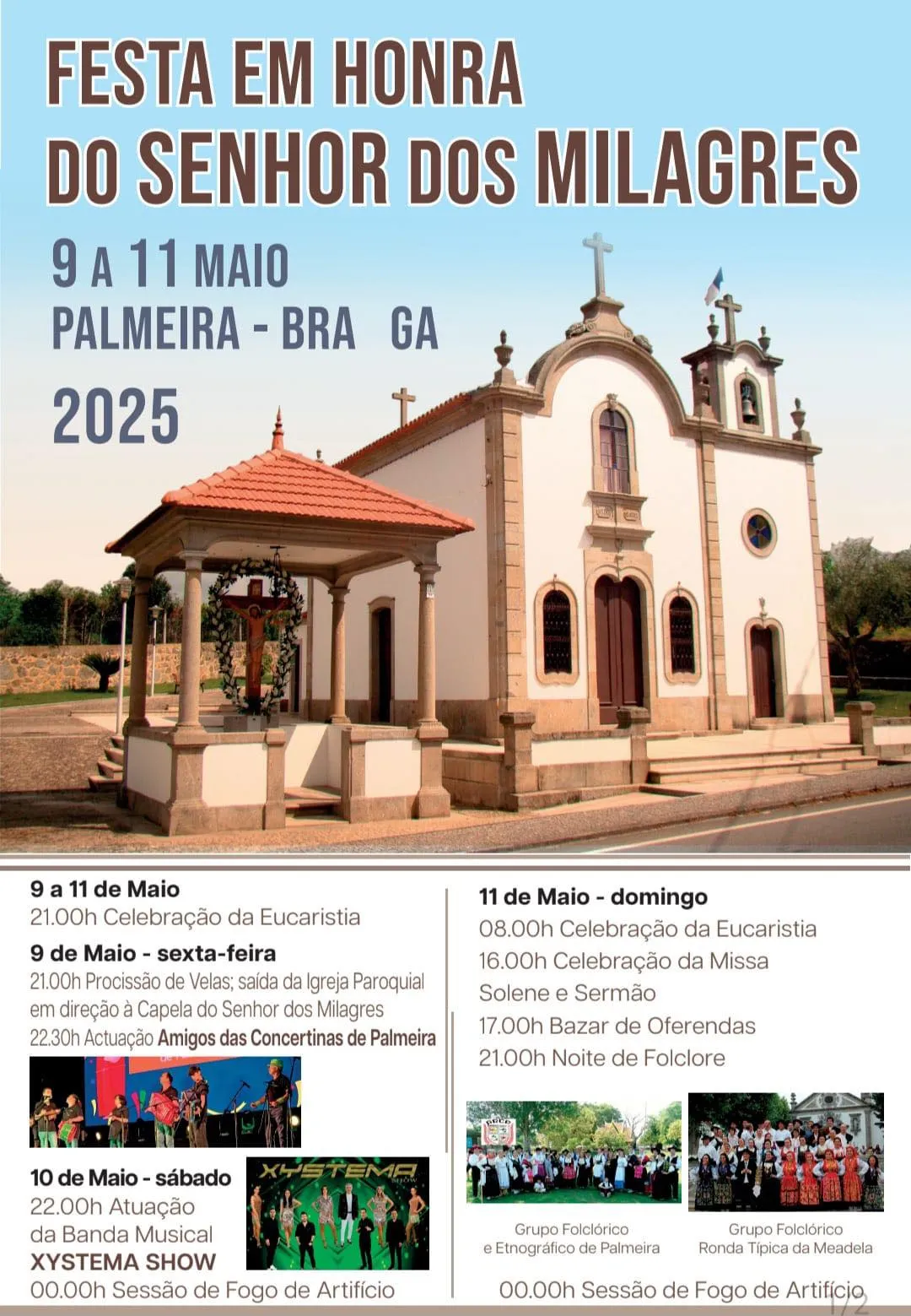 Festas do Senhor dos Milagres 2025 em Palmeira