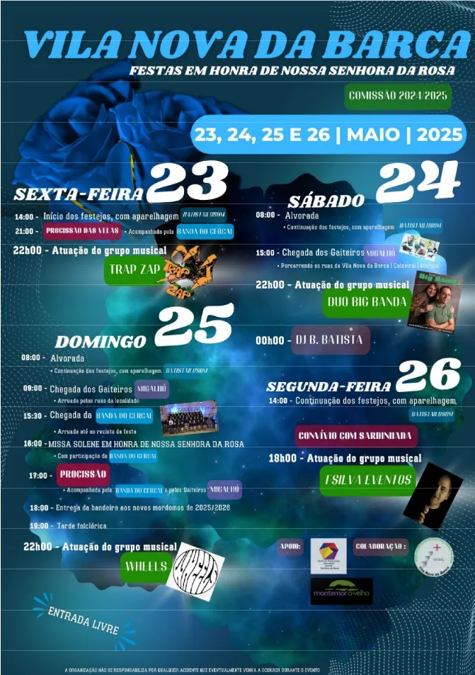 Festa da Senhora da Rosa 2025 em Vila Nova da Barca