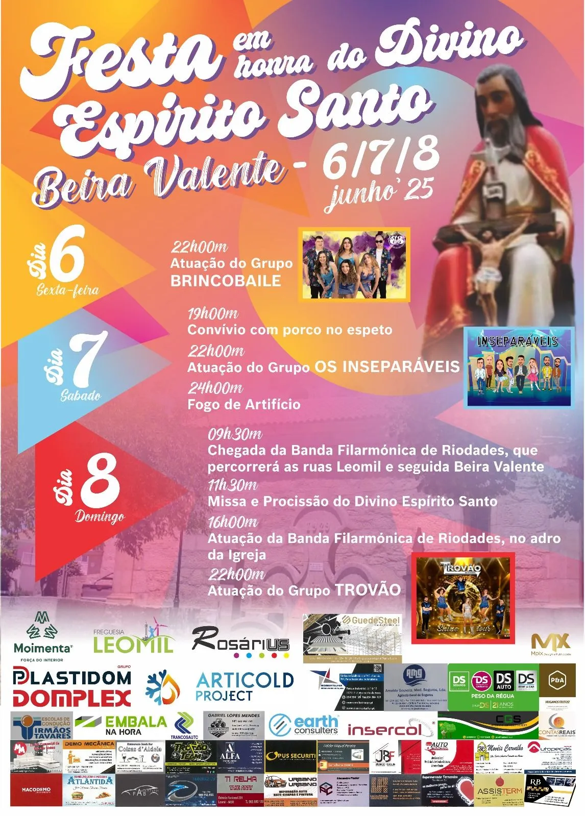 Festas do Espirito Santo 2025 em Beira Valente