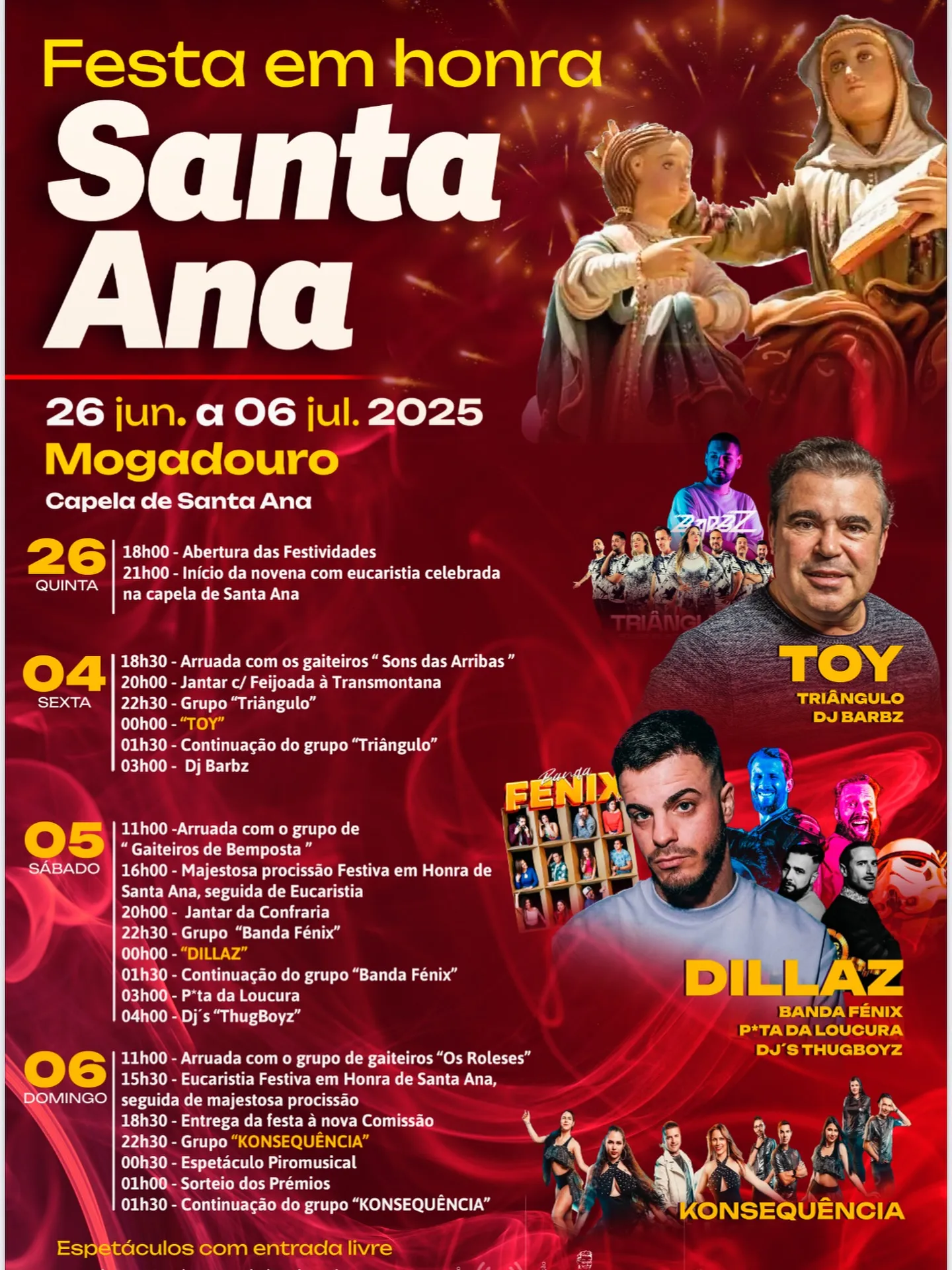 Festas de Santa Ana 2025 em Mogadouro
