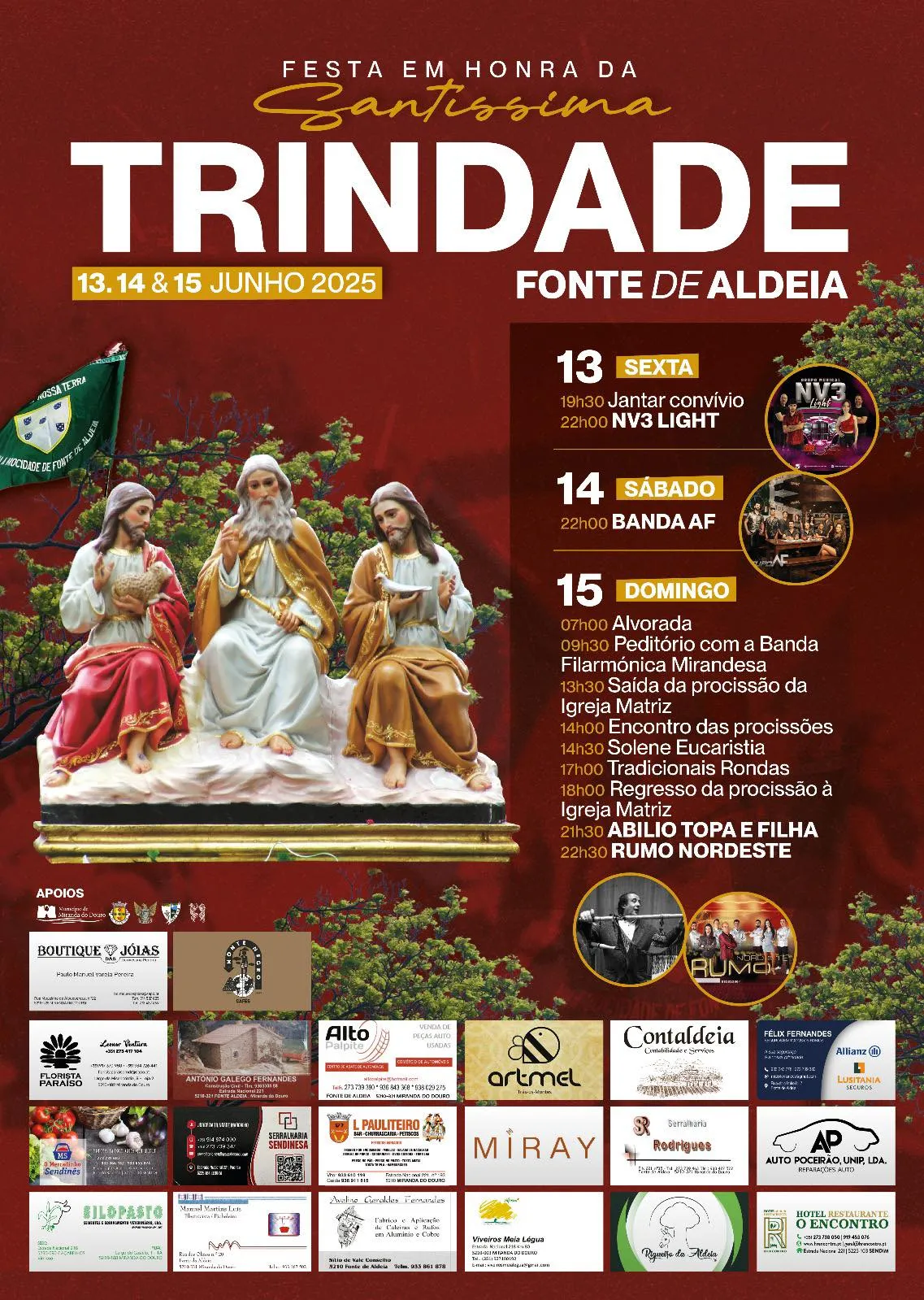Festas da Santissima Trindade 2025 em Fonte de Aldeia