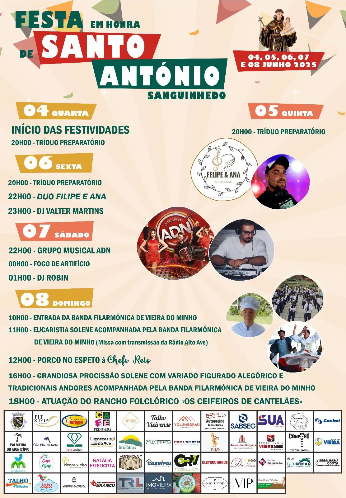 Festas de Santo António 2025 em Sanguinhedo