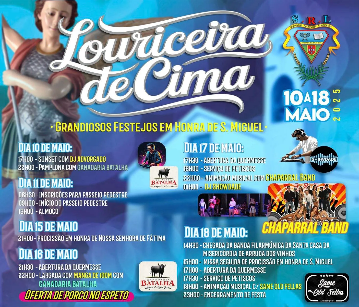 Festas de São Miguel 2025 em Louriceira de Cima