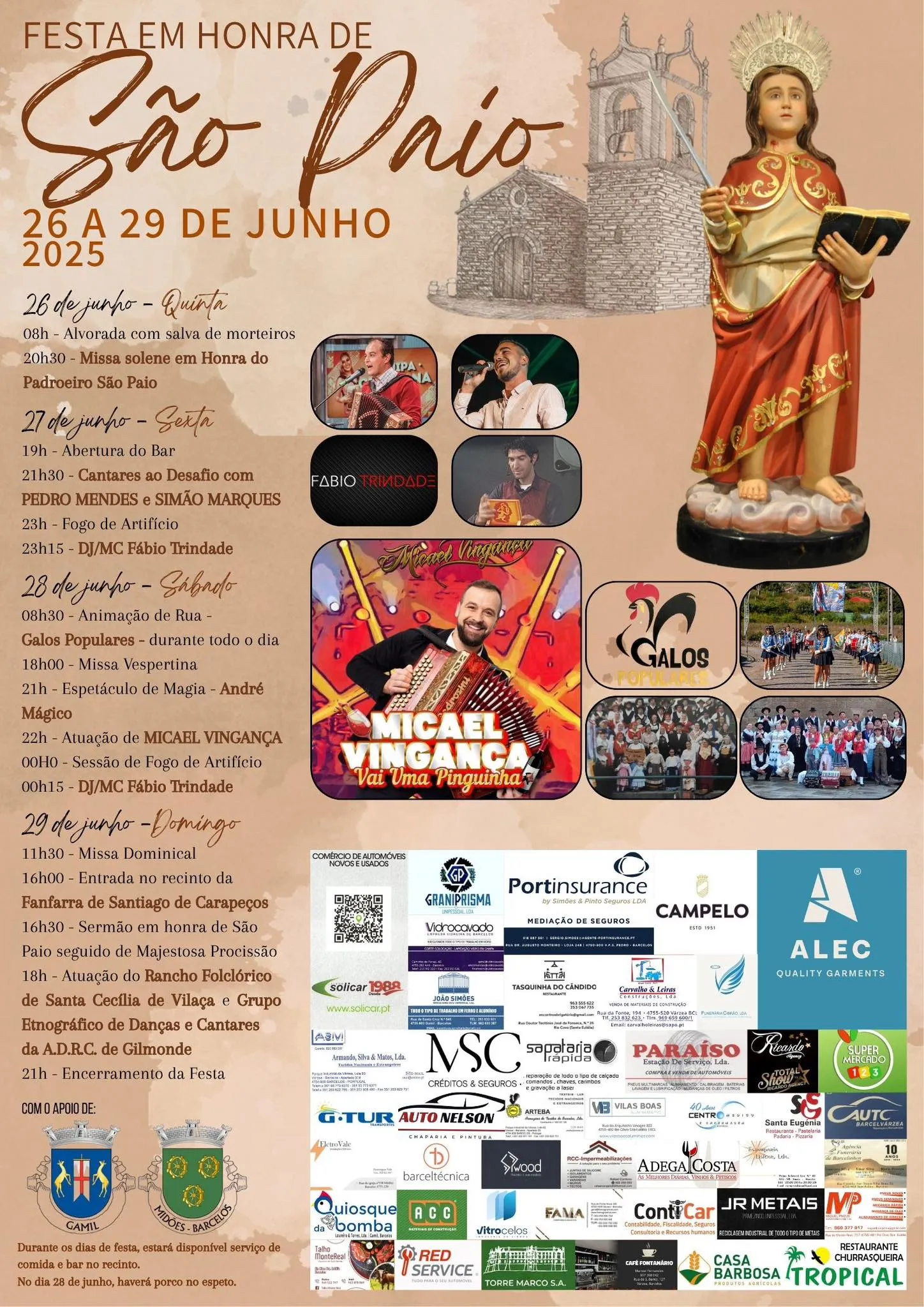 Festas de São Paio 2025 em Gamil