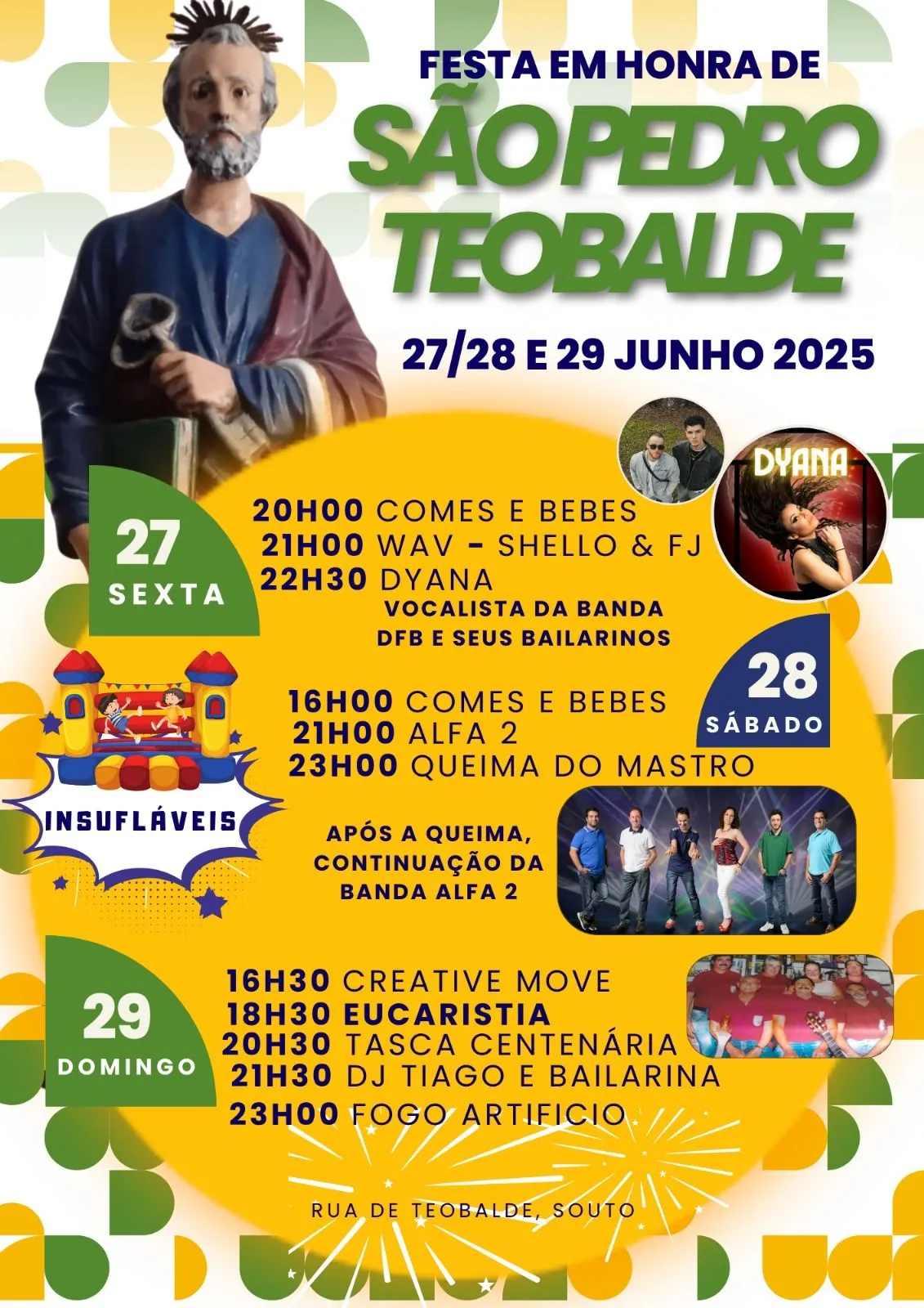 Festas de São Pedro 2025 em Teobalde