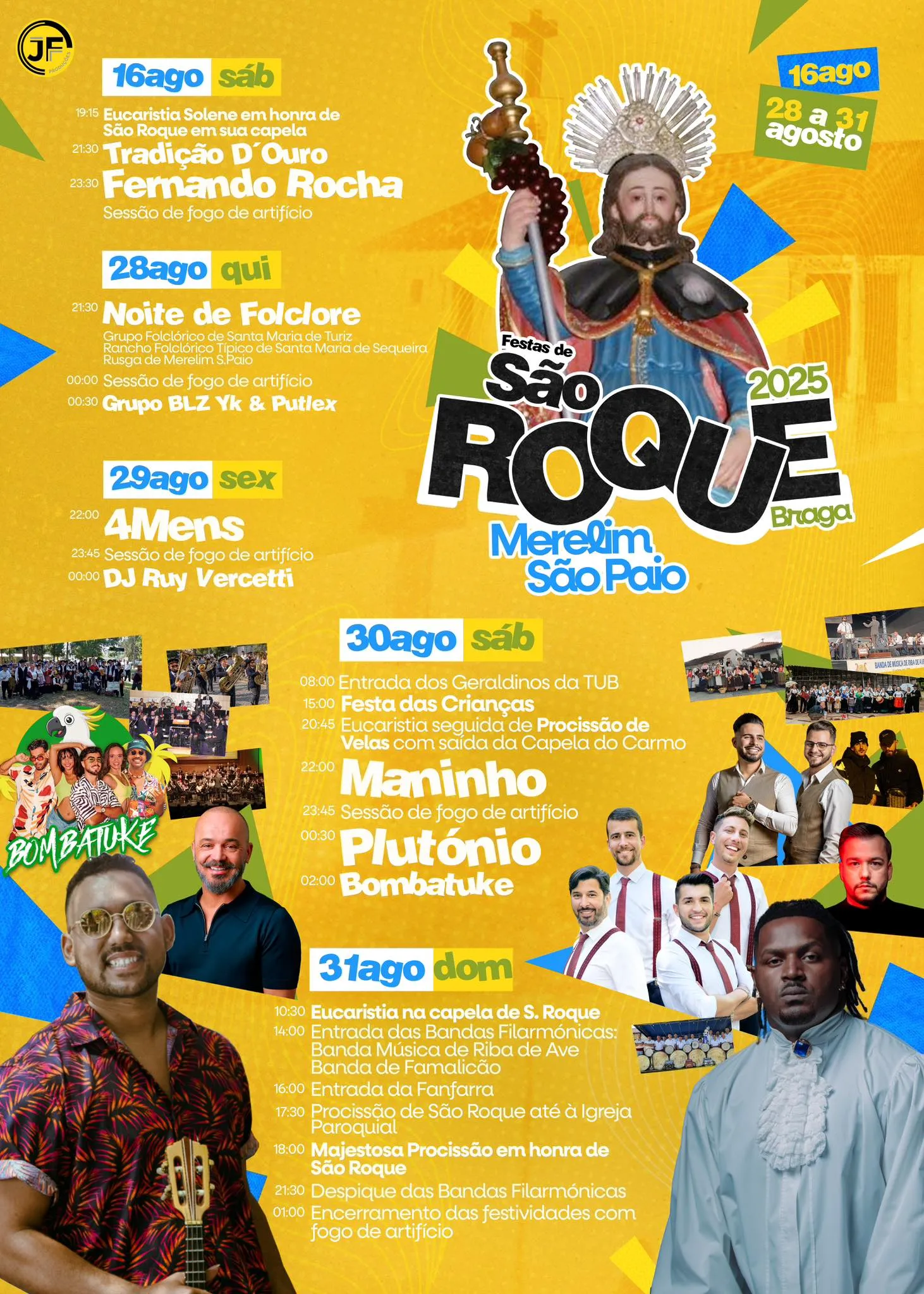 Festas de São Roque 2025 em Merelim São Paio