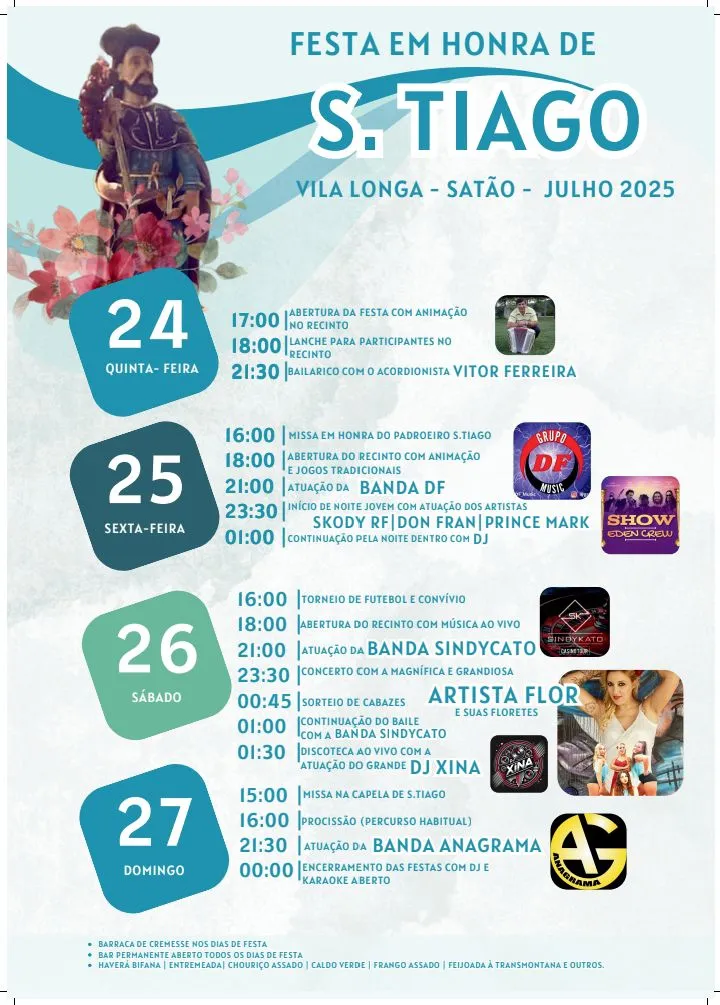 Festas de São Tiago 2025 em Vila Longa