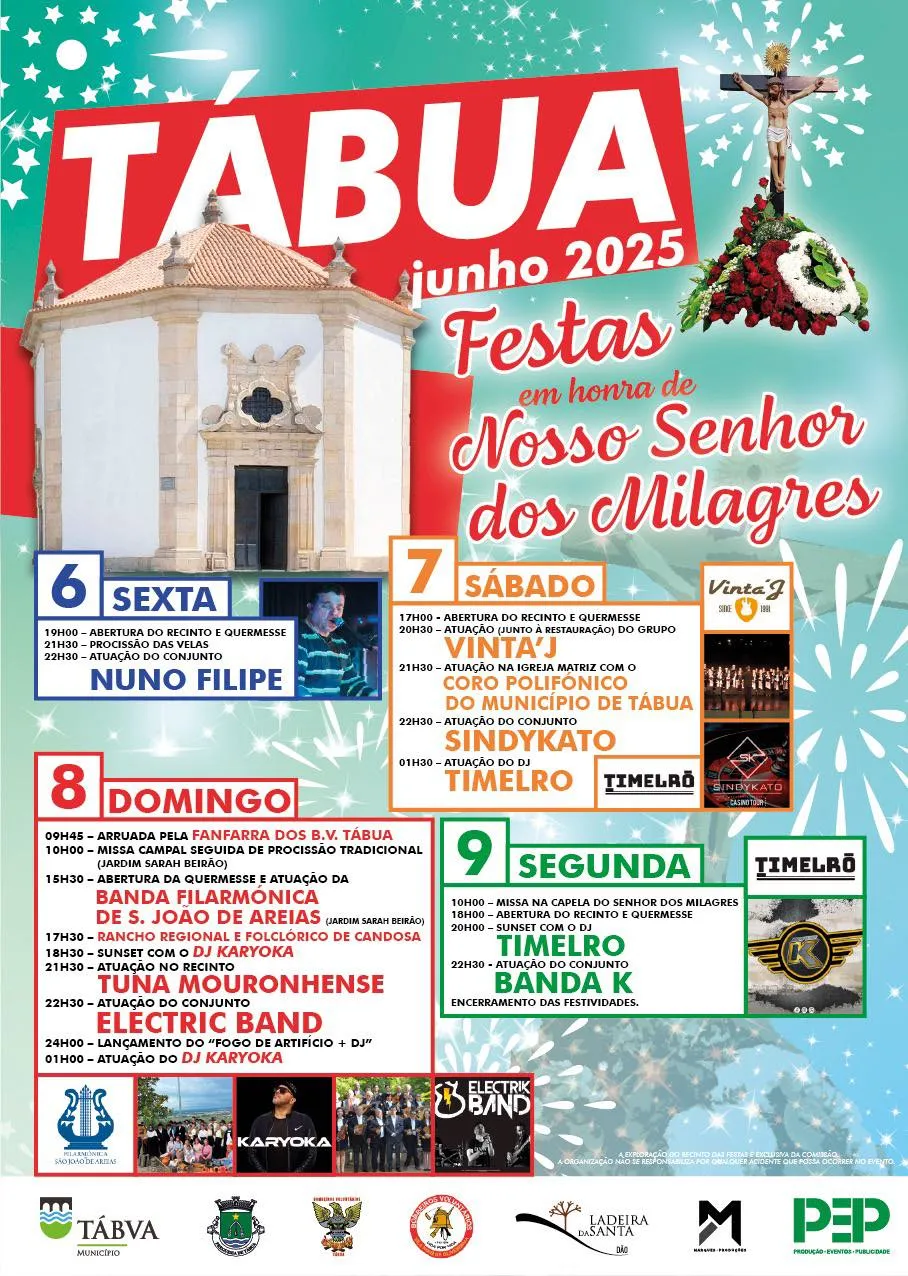 Festas do Senhor dos Milagres 2025 em Tábua