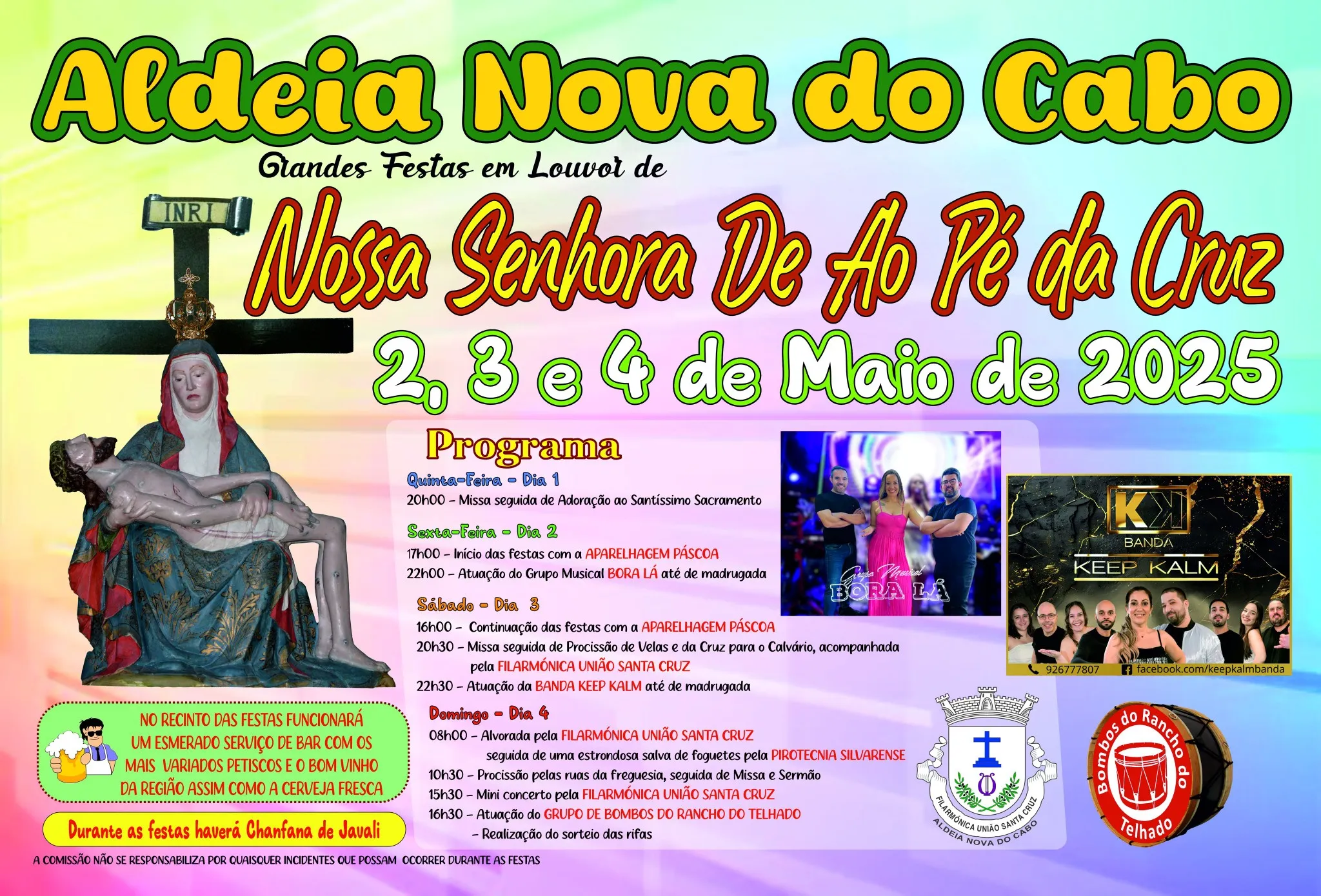Festas da Senhora de ao pé da cruz 2025 em Aldeia Nova do Cabo
