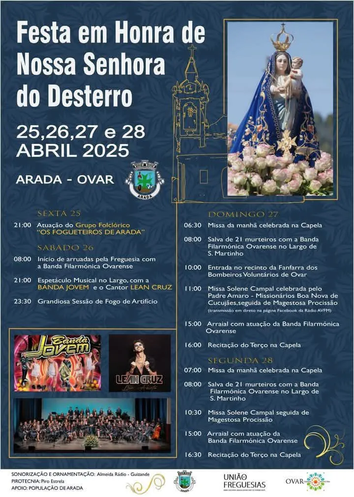 Festas da Senhora do Desterro 2025 em Arada