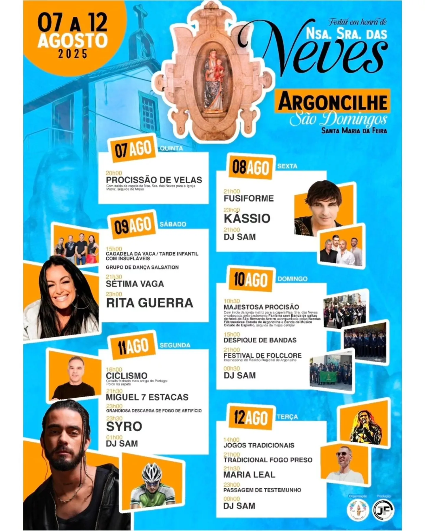 Festas da Senhora das Neves 2025 em Argoncilhe