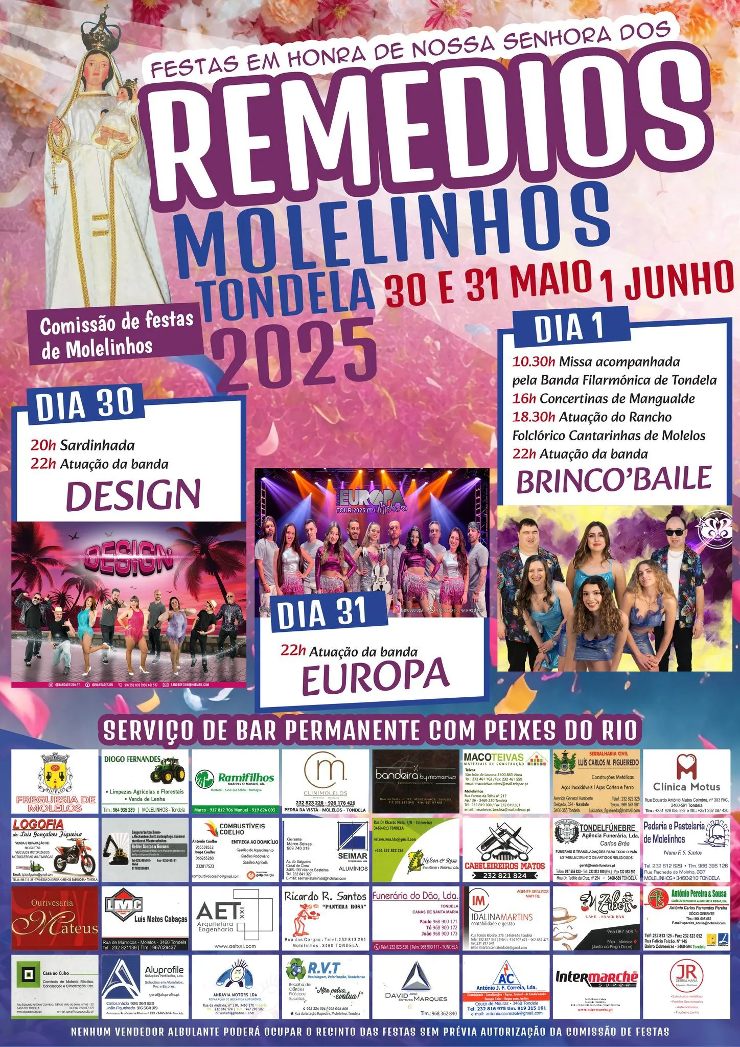 Festas da Senhora dos Remédios 2025 em Molelinhos
