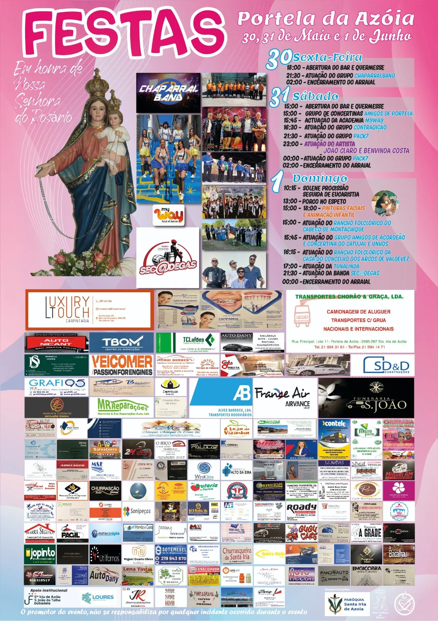 Festas da Senhora do Rosário 2025 em Portela da Azóia