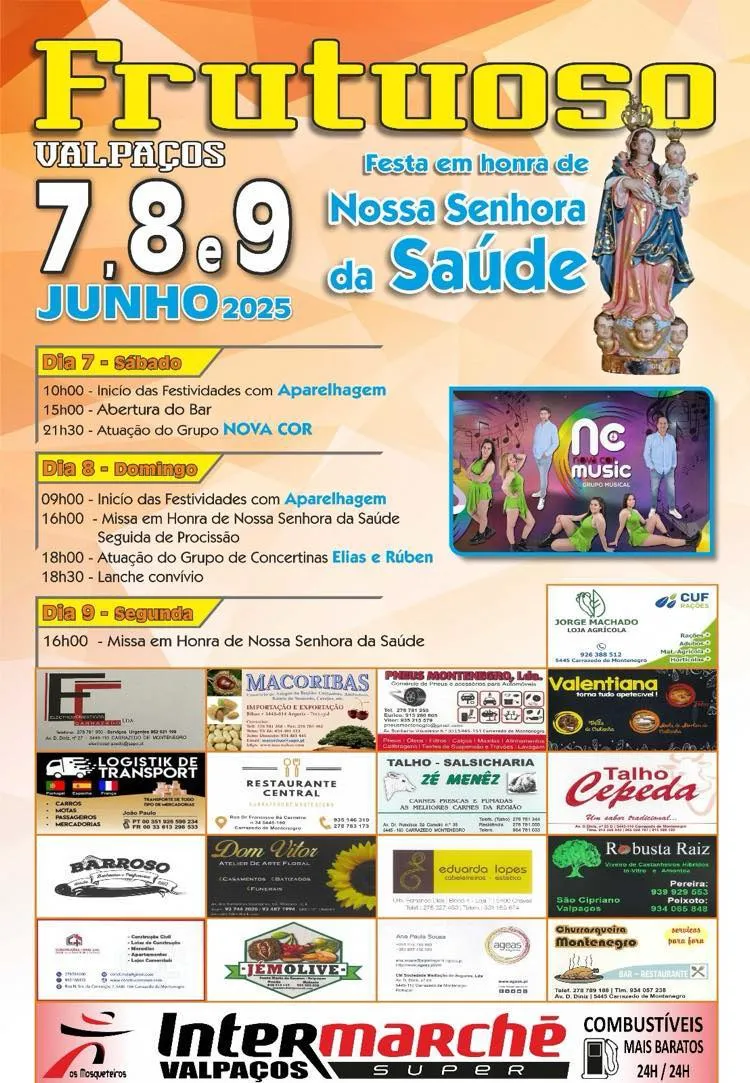 Festas da Senhora da Saúde 2025 em Frutuoso