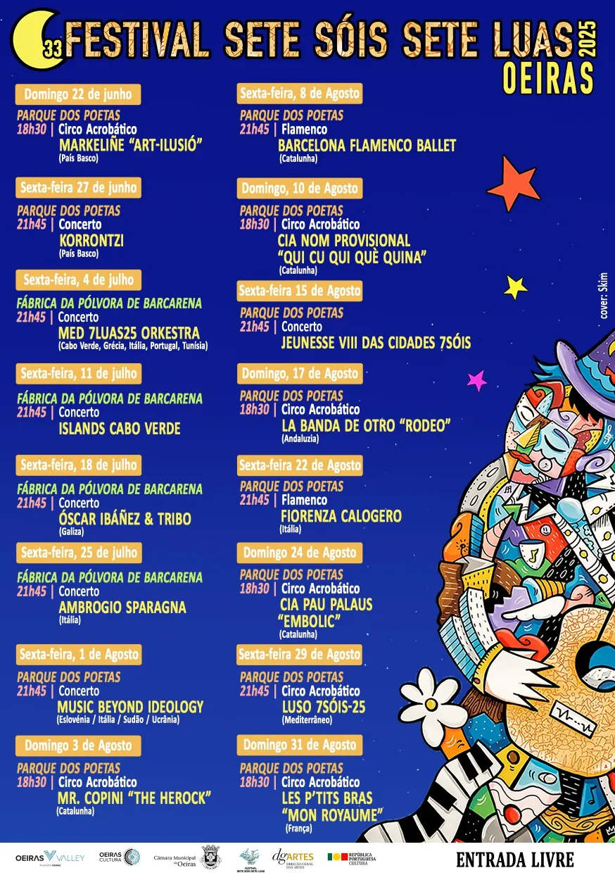 Festival Sete Sóis Sete Luas 2025 em Oeiras